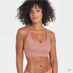 Women's Unlined Racerback Bralette Mauve Small